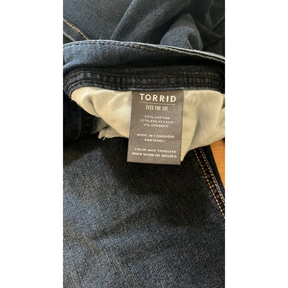 Torrid feel the fit Luxe slim boot stretch denim jeans womens sz 24T plus size c - Picture 9 of 12